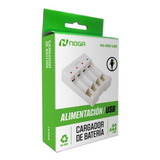 Cargador Usb De Pilas / Baterias Noga Aa / Aaa X4 Ni-cd-nimh