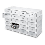 Organizador De Zapatos Cajas Pack 20 Talle 44 Transparente