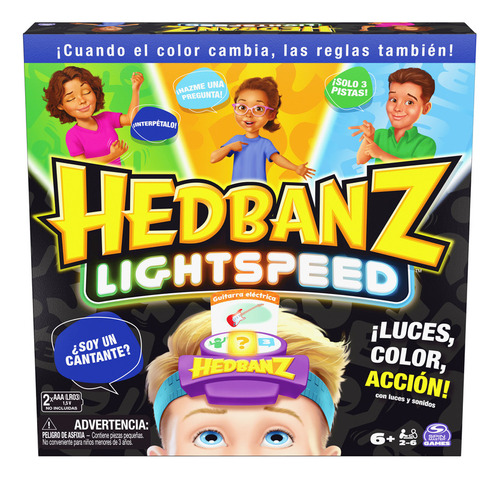 Juego De Mesa Spin Master Games Hedbanz Lightspeed +3