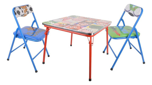 Set Mesa Plegable Infantil Con 2 Sillas Disney Y Spiderman