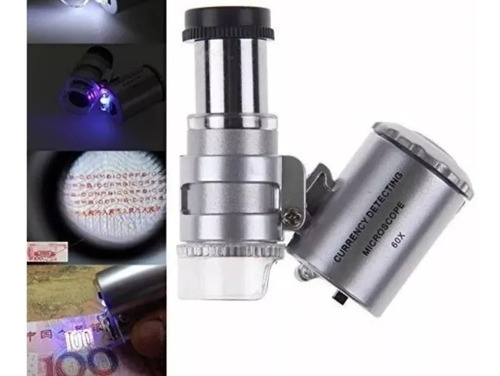 Microscopio Lupa De Bolsillo Portátil Luz Led