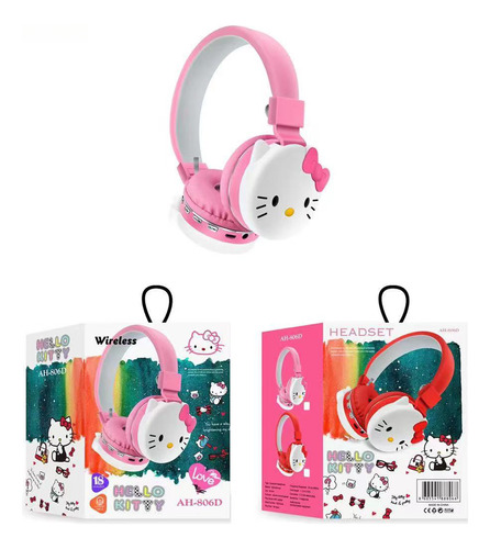 Nuevos Y Lindos Auriculares Bluetooth Hello Kitty Ah-806d