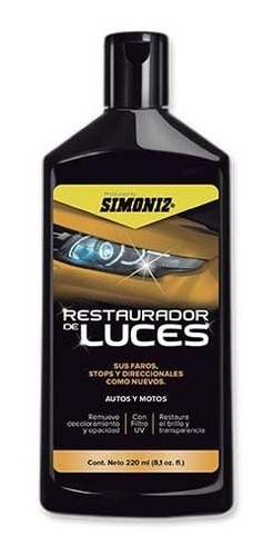 Restaurador De Luces Simoniz Carros Y Motos 220 Ml