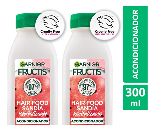 Garnier Fructis Hair Food Sandia Acondicionador Ki X 2 