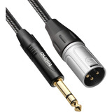 Cable  De 1/4 Xlr, Cable Trenzado De Nailon De Un Cuart...