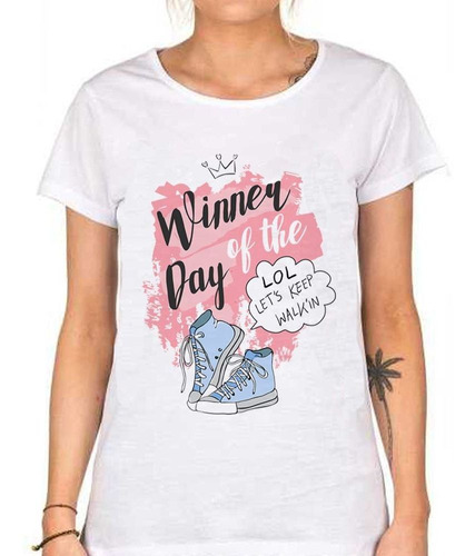 Remera De Mujer Frase Winner Day Of The Lol Lests Keep