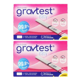 Kit 2 Testes De Gravidez Gravtest Easy 99,9% Precisão Cimed