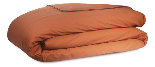 Capa Edredom Duvet Casal Percal 200 Fios 100% Algodão Color Cor Terracota