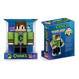 Boneco Cadres 35cm Minecraft Turma Do Problems Articulado