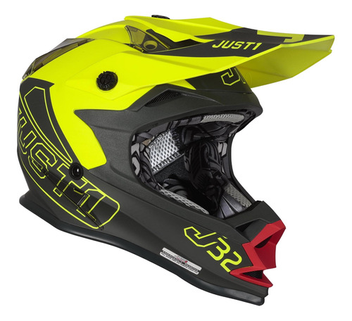 Casco Kids J32 Vertigo Red / Grey Fluo Yellow Just1