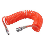 Manguera Para Aire Compresor Espiral 15mts Con Acoples Color Naranja