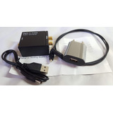 Conversor Ótico Toslink Coaxial Audio Digital Para Rca +cabo