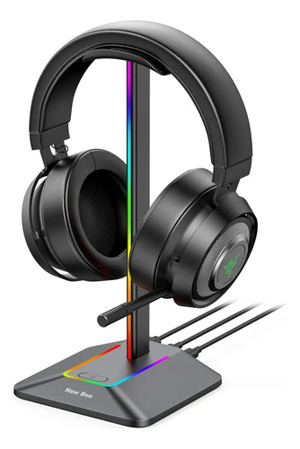 Soporte Base Para Diadema Gamer Con Luces Rgb Usb Auriculare