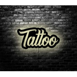 Cartel Cuadro Retroiluminado Led Tattoo Cursiva Tatuajes