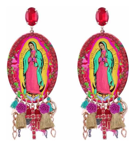 Aro De Borla Y Accesorios De La Virgen De La Guadalupe