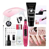 Kit X10 Polygel + Mini Cabina + Torno Fresas Uñas Gelificada