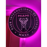 Cuadros Luminosos Led Futbol Escudos Inter Miami - Premium