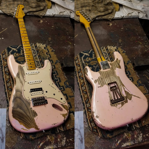 Fender Stratocaster 1957 Shell Pink Velha Guitarra
