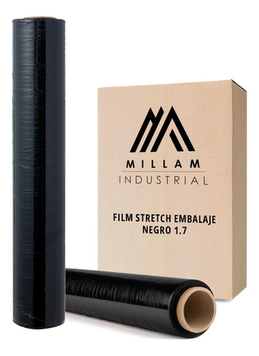 Rollo Plástico Film Stretch Unidad Negro 1.7 Kg 200 Mts
