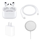 Kit Cargador Magsafe 20w Para iPhone+audifono+cable