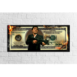 Cuadro Dolar Scarface Tony Montana 120x50 Cm