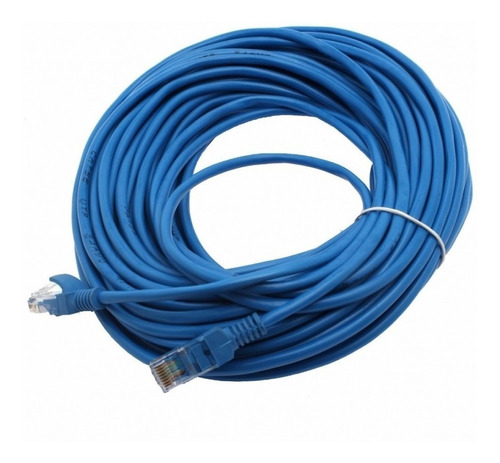  Cable De Red Armado Modem Azul 15 Metros Cat. 5e Rj45 