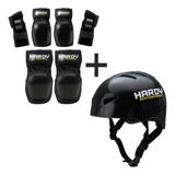 Kit Proteção E Capacete Profissional Adulto Skatista Patins