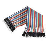 Kit 40 Cables Macho Macho 20 Cm Dupont  Para Protoboard