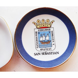 Plato Porcelana San Sebastian España Escudo Antiguo