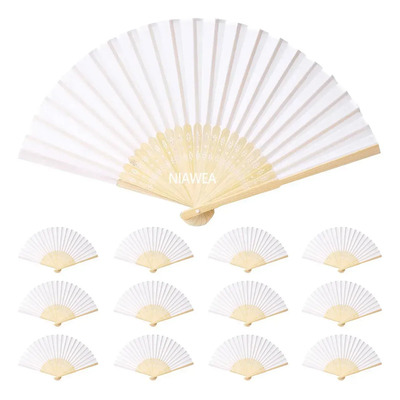Niawea 12pz Abanicos Madera Eventos Boda Fiesta Mayoreo Económico Blanco | MercadoLibre