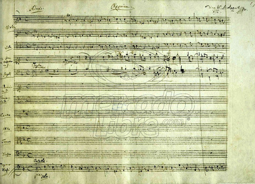 Lienzo Tela Canvas Arte Música Requiem 1791 Mozart 50x70