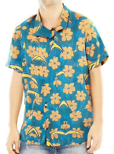 Camisa Manga Corta Tipo Los Angeles Chargers Cargadores