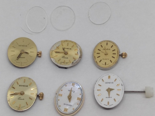  Máquinas Reloj Geneve De Cuarzo Para Refacciones 6 Piezas