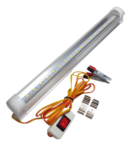 Tubo Led 30 Cm 18 Led 12v Interruptor 5w Luz Blanca Fría 