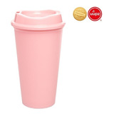 65 Vasos Reusables Cafeteros Tipo Star 16 Oz Bebida Caliente Color Rosa Pastel