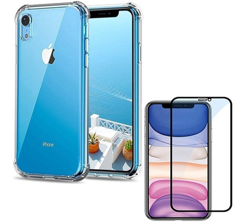 Capa Case Anti Impacto  + Película Para Celular iPhone XR