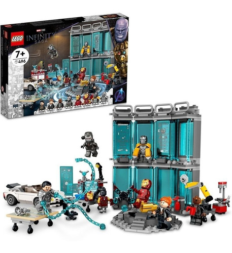 Kit De Construcción Lego Marvel Armería De Iron Man 76216 496 Piezas 3+