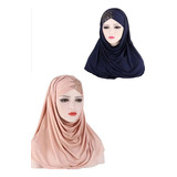 Y) Mujer Mujer Árabe Minimalista Hijab Cap Tumor