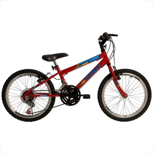 Bicicleta Infantil Mtb Aro 20 Athor Evolution 18 Velocidades Cor Vermelho