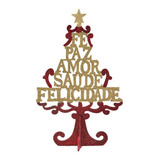 Árvore De Natal Desejo Natalino Fé Paz Amor Saúde Felicidade