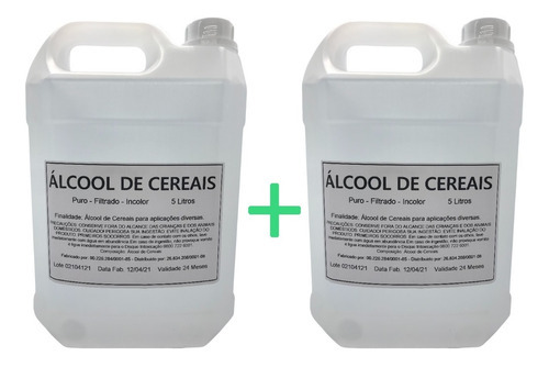 Álcool De Cereais Hidratado Puro Perfume 10 Litros Fragrância Cereais - Neutro