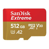 Tarjeta De Memoria Sandisk Micro Sdxc Extreme A2 160 Mb/s 512 Gb