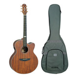 Violão Elétrico Strinberg Sj300c Ks Koa Black Plus Com Bag