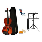 Violino 3/4 Vivace Mo34 Kit + Estante + Afinador Completo