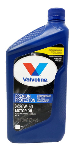 Aceite Valvoline Premium Protection 20w50 1lt - Mineral