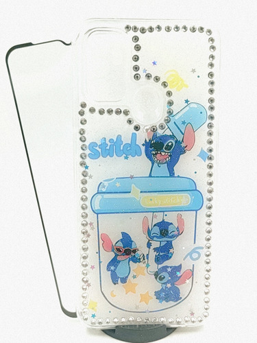 Case Stitch Astronauta + Mica Cristal Para Oppo A53