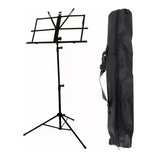 Estante Partitura Pastas Suporte Pedestal Dobrável + Bolsa