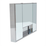 Botiquín Acero Inox Dhinox 70x60x8 Hd9 3 Cuerpos C/ Estante 