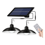 Lampara Solar Doble Foco De Techo Y Colgante