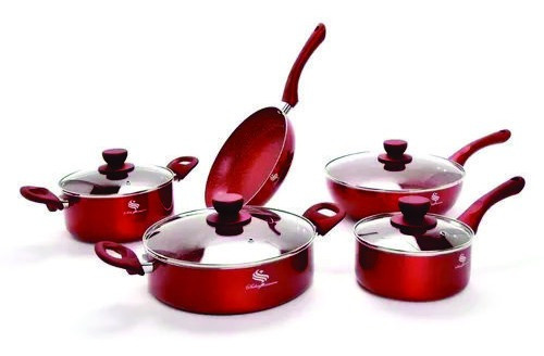 Juego De Ollas Original Schaffhausen Red Velvet 9 Piezas Set